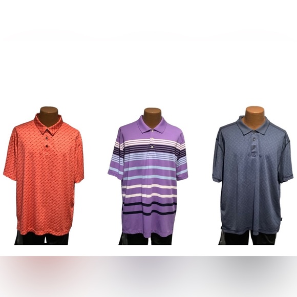 Multiples Other - Lot of 3 Various Brands Men's XL Casual Short Polos Shirt Golf